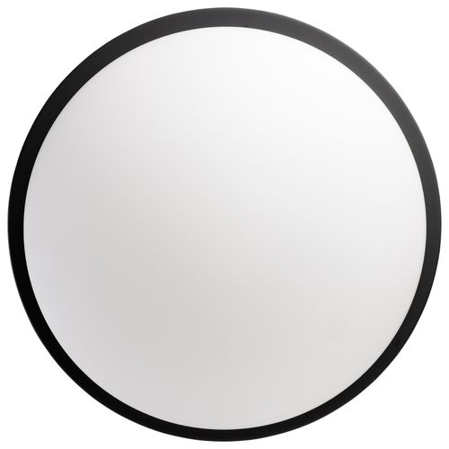 Main product image of Button 17 Inch LED Flush Mount Fixture Matte Black Finish CCT Selectable 120 Volts