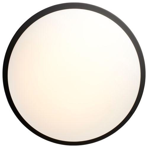 Main product image of Button 17 Inch LED Flush Mount Fixture Matte Black Finish CCT Selectable 120 Volts
