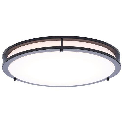 Main product image of Glamour, LED 17" Flush Mount, Black Finish, 27K/3K/35K/4K/5K CCT Selectable