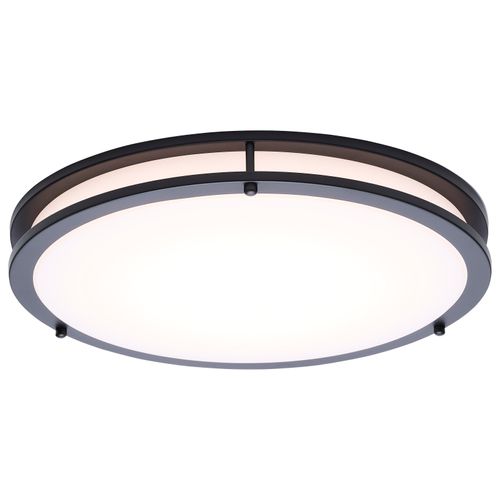 Main product image of Glamour, LED 17" Flush Mount, Black Finish, 27K/3K/35K/4K/5K CCT Selectable