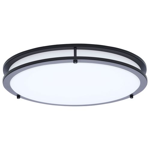 Main product image of Glamour, LED 17" Flush Mount, Black Finish, 27K/3K/35K/4K/5K CCT Selectable