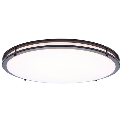 Main product image of Glamour, LED 24" Flush Mount, Black Finish, 27K/3K/35K/4K/5K CCT Selectable