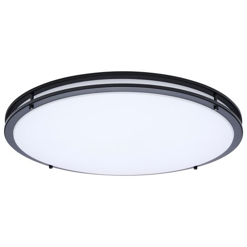 Main product image of Glamour, LED 24" Flush Mount, Black Finish, 27K/3K/35K/4K/5K CCT Selectable