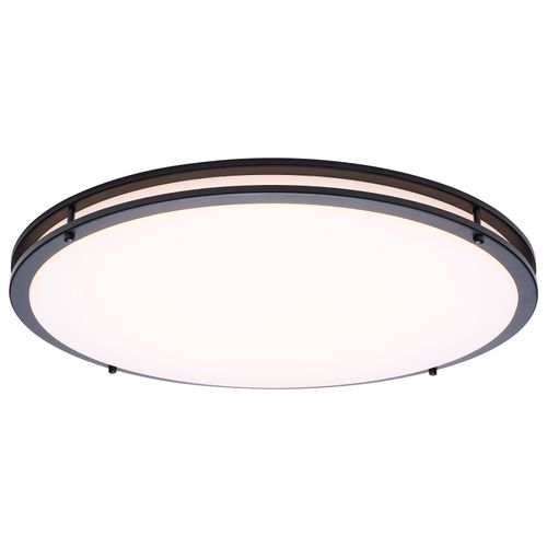 Main product image of Glamour, LED 24" Flush Mount, Black Finish, 27K/3K/35K/4K/5K CCT Selectable