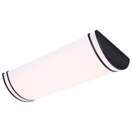 Main product image of Glamour, LED 25" Linear Flush Mount, Black Finish, 27K/3K/35K/4K/5K CCT Selectable