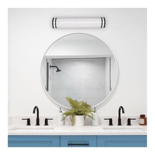 Main product image of Glamour, LED 25" Linear Flush Mount, Black Finish, 27K/3K/35K/4K/5K CCT Selectable