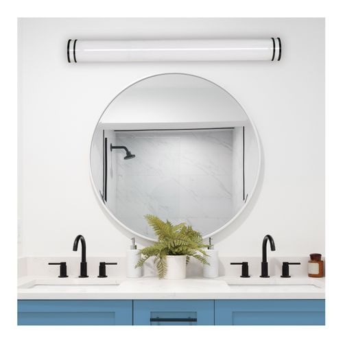 Main product image of Glamour, LED 50" Linear Flush Mount, Black Finish, 27K/3K/35K/4K/5K CCT Selectable