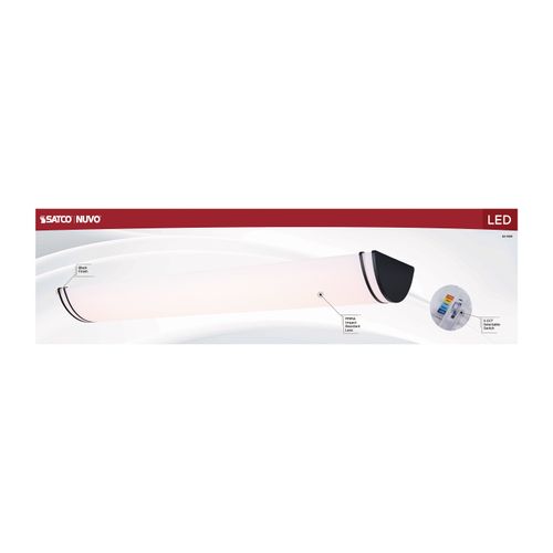 Main product image of Glamour, LED 50" Linear Flush Mount, Black Finish, 27K/3K/35K/4K/5K CCT Selectable