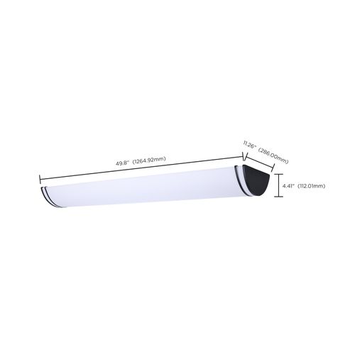 Main product image of Glamour, LED 50" Linear Flush Mount, Black Finish, 27K/3K/35K/4K/5K CCT Selectable