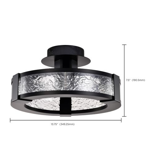 Main product image of Darrow 13 Inch LED Semi Flush Matte Black Acrylic Panels
