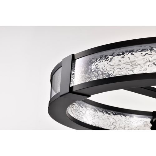 Main product image of Darrow 24 Inch LED Pendant Matte Black Acrylic Panels