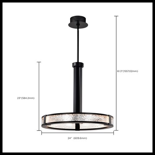 Main product image of Darrow 24 Inch LED Pendant Matte Black Acrylic Panels