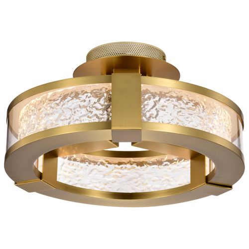 Main product image of Darrow 13 Inch LED Semi Flush Vintage Brass Acrylic Panels