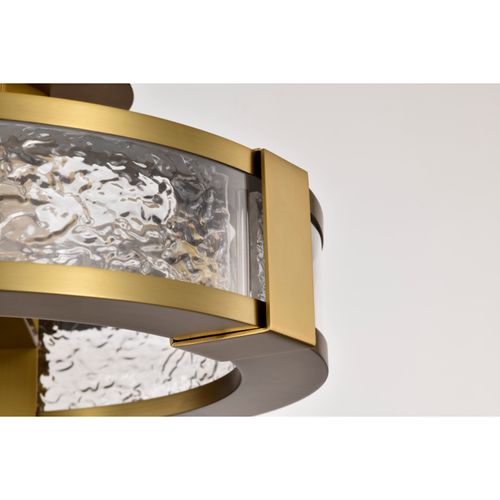 Main product image of Darrow 13 Inch LED Semi Flush Vintage Brass Acrylic Panels