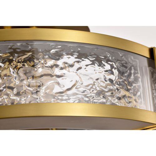 Main product image of Darrow 13 Inch LED Semi Flush Vintage Brass Acrylic Panels