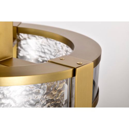 Main product image of Darrow 13 Inch LED Semi Flush Vintage Brass Acrylic Panels