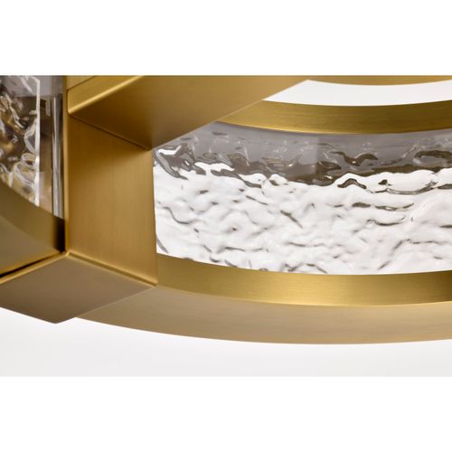 Main product image of Darrow 13 Inch LED Flush Mount Vintage Brass Acrylic Panels