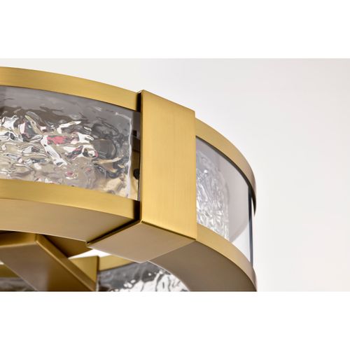 Main product image of Darrow 13 Inch LED Flush Mount Vintage Brass Acrylic Panels