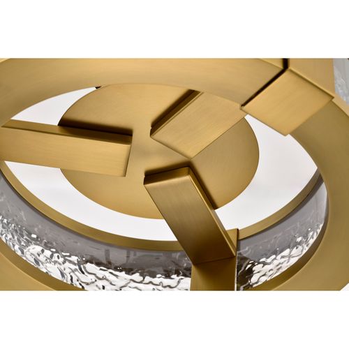 Main product image of Darrow 13 Inch LED Flush Mount Vintage Brass Acrylic Panels