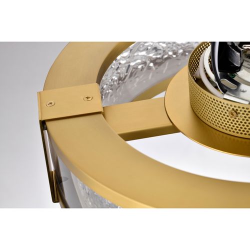 Main product image of Darrow 13 Inch LED Flush Mount Vintage Brass Acrylic Panels