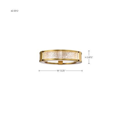 Main product image of Darrow 13 Inch LED Flush Mount Vintage Brass Acrylic Panels