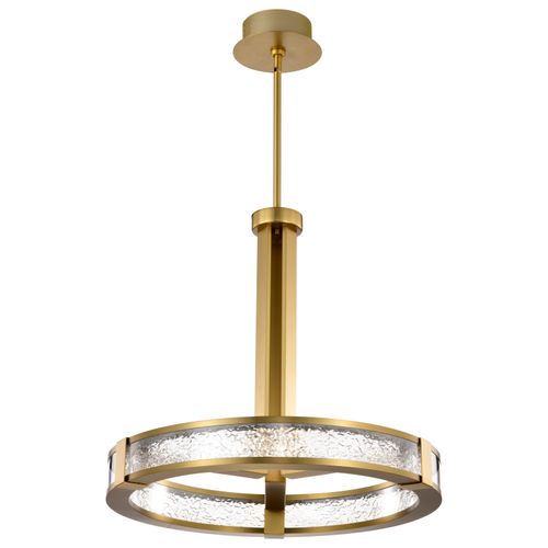 Main product image of Darrow 24 Inch LED Pendant Vintage Brass Textured Acrylic Panels