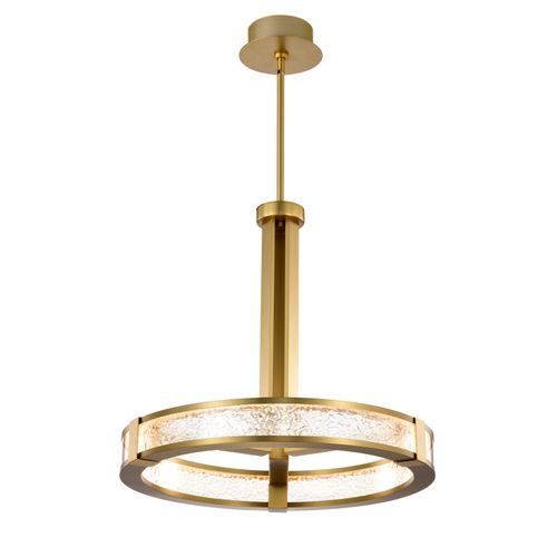 Main product image of Darrow 24 Inch LED Pendant Vintage Brass Textured Acrylic Panels