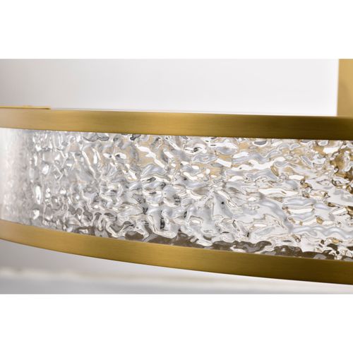 Main product image of Darrow 24 Inch LED Pendant Vintage Brass Textured Acrylic Panels