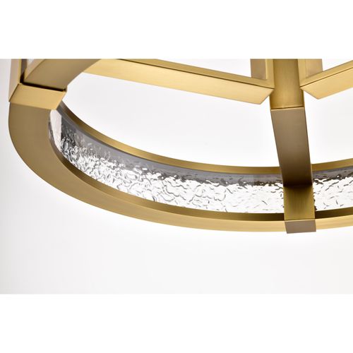 Main product image of Darrow 24 Inch LED Pendant Vintage Brass Textured Acrylic Panels