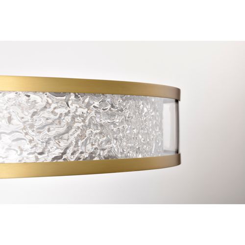Main product image of Darrow 24 Inch LED Pendant Vintage Brass Textured Acrylic Panels