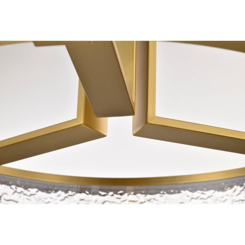 Main product image of Darrow 24 Inch LED Pendant Vintage Brass Textured Acrylic Panels