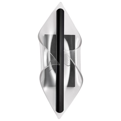 Main product image of Geneva 18 Inch LED Small Wall Sconce Matte Black Silk Screened Acrylic Lens