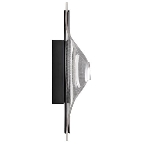 Main product image of Geneva 18 Inch LED Small Wall Sconce Matte Black Silk Screened Acrylic Lens