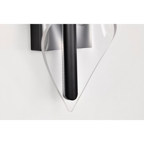 Main product image of Geneva 18 Inch LED Small Wall Sconce Matte Black Silk Screened Acrylic Lens
