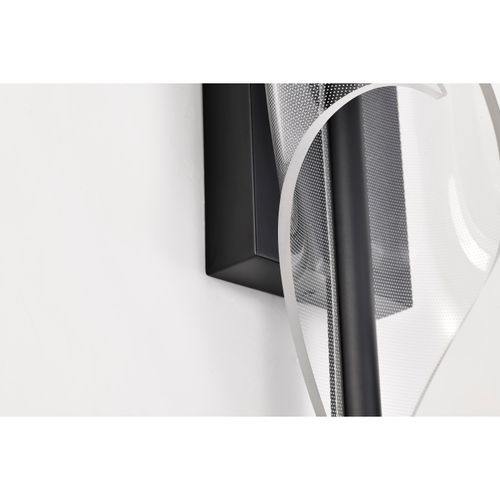 Main product image of Geneva 18 Inch LED Small Wall Sconce Matte Black Silk Screened Acrylic Lens