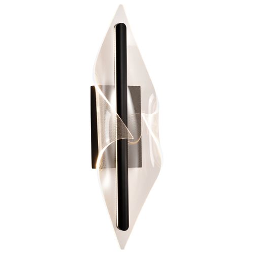 Main product image of Geneva 24 Inch LED Large Wall Sconce Matte Black Silk Screened Acrylic Lens