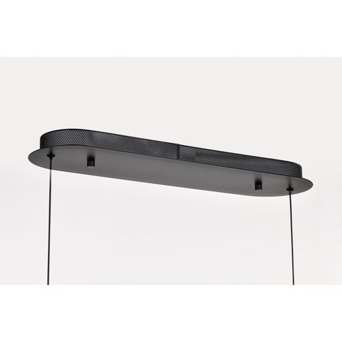 Main product image of Geneva 46 Inch LED Island Pendant Matte Black Silk Screened Acrylic Lens