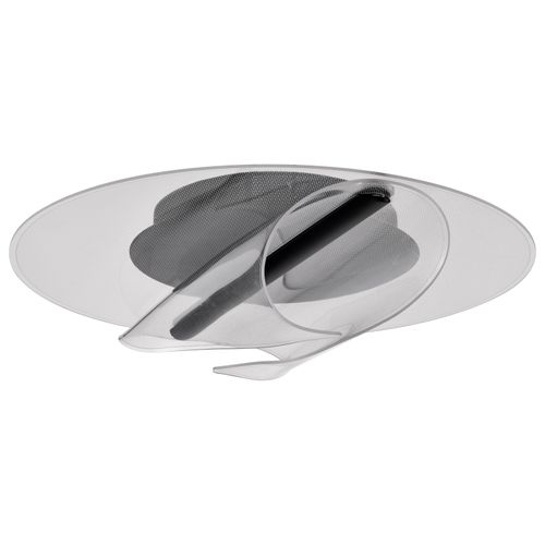 Main product image of Geneva 18 Inch LED Flush Mount Matte Black Silk Screeened Acrylic Lens