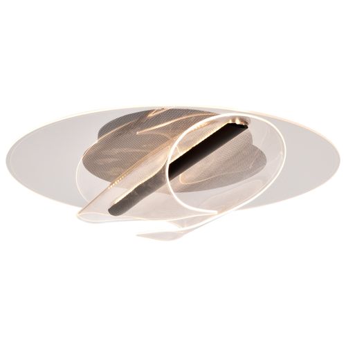 Main product image of Geneva 18 Inch LED Flush Mount Matte Black Silk Screeened Acrylic Lens