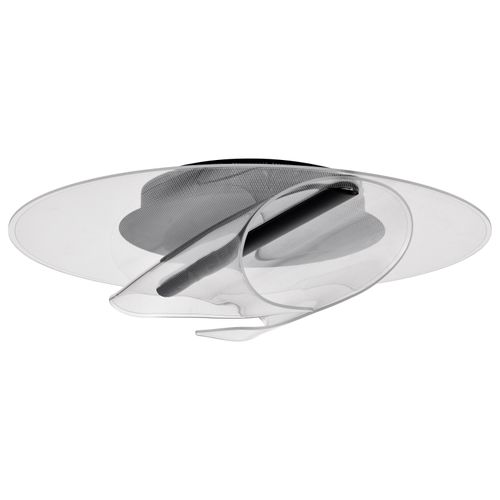 Main product image of Geneva 18 Inch LED Flush Mount Matte Black Silk Screeened Acrylic Lens