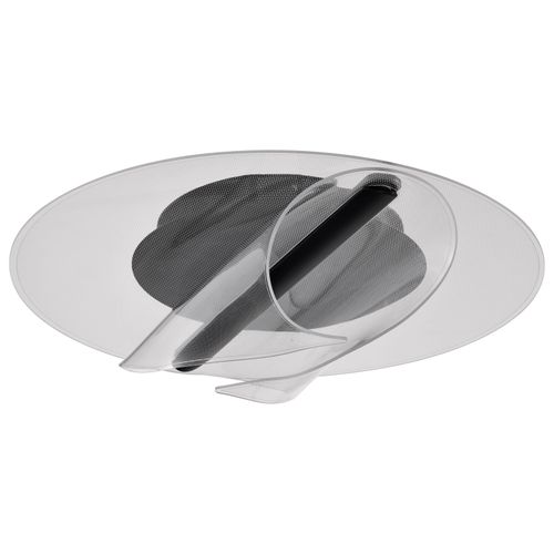 Main product image of Geneva 18 Inch LED Flush Mount Matte Black Silk Screeened Acrylic Lens