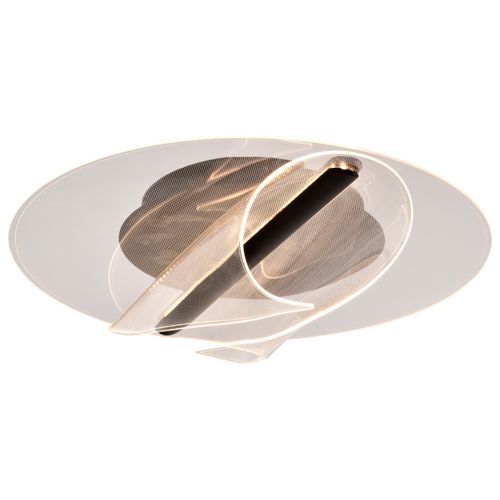 Main product image of Geneva 18 Inch LED Flush Mount Matte Black Silk Screeened Acrylic Lens