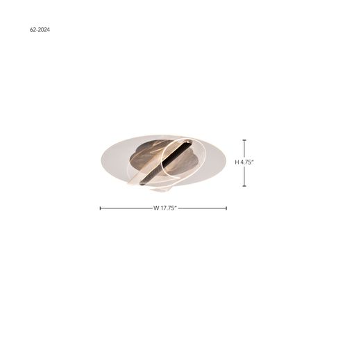 Main product image of Geneva 18 Inch LED Flush Mount Matte Black Silk Screeened Acrylic Lens