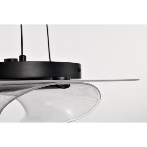 Main product image of Geneva 18 Inch LED Pendant Matte Black Silk Screened Acrylic Lens