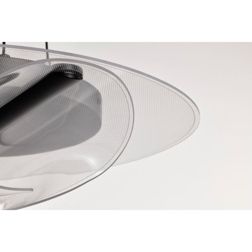 Main product image of Geneva 18 Inch LED Pendant Matte Black Silk Screened Acrylic Lens