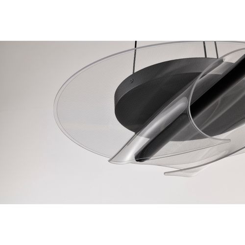 Main product image of Geneva 18 Inch LED Pendant Matte Black Silk Screened Acrylic Lens