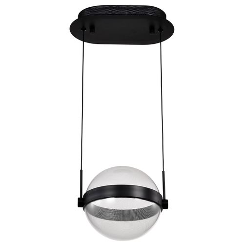 Main product image of Arvada 8 Inch LED Pendant Matte Black Silk Screened Acrylic Lens