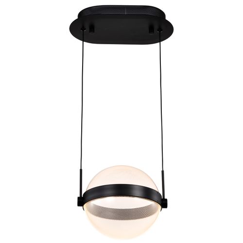 Main product image of Arvada 8 Inch LED Pendant Matte Black Silk Screened Acrylic Lens