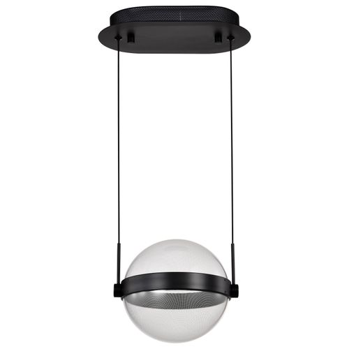 Main product image of Arvada 8 Inch LED Pendant Matte Black Silk Screened Acrylic Lens