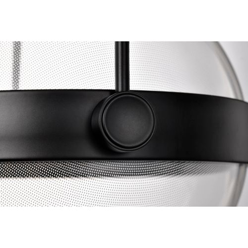 Main product image of Arvada 8 Inch LED Pendant Matte Black Silk Screened Acrylic Lens